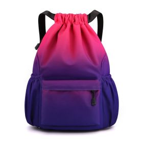 Oxford Cloth Backpack Men's And Women's Travel Backpack Basketball Fitness Leisure (Option: Red And Blue-Small Size)