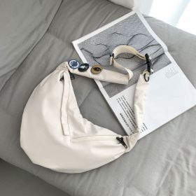 Men's Fashion Simple Casual Shoulder Bag (Option: White-41x23x7CM)