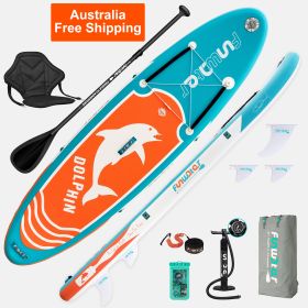 Free Shipping Dropshipping Australia Warehouse Have Stock SUP Stand Up Paddle Board 10'6''x33''x6'' Inflatable Paddleboard Soft Top Surfboard with ISU (Color: Blue, size: 10'6''x33''x6'')
